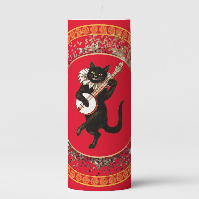 The Musical Cat Pillar Candle (Front)