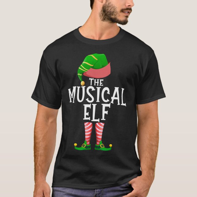 The Musical Elf Matching Family Christmas Party Pa T-Shirt (Front)