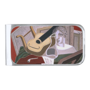 The Musician's Table by Juan Gris Silver Finish Money Clip