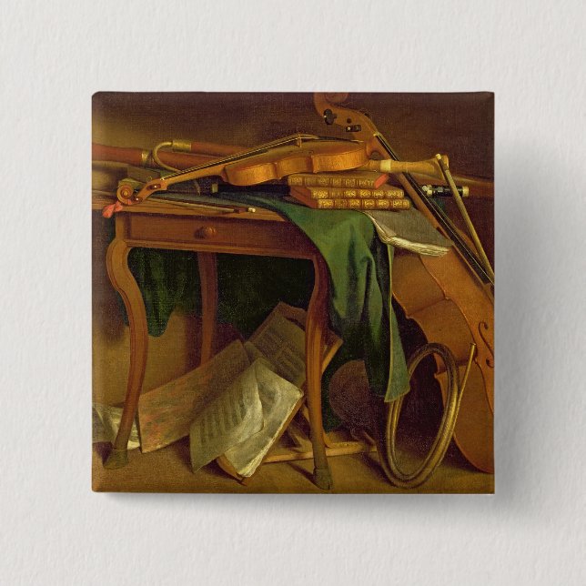 The Musician's Table, c.1760 Pinback Button (Front)
