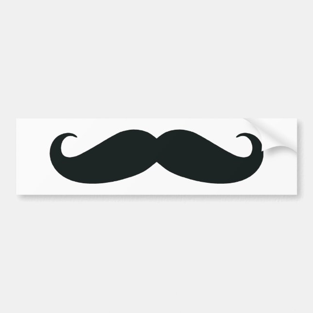 The Mustache Design Bumper Sticker (Front)