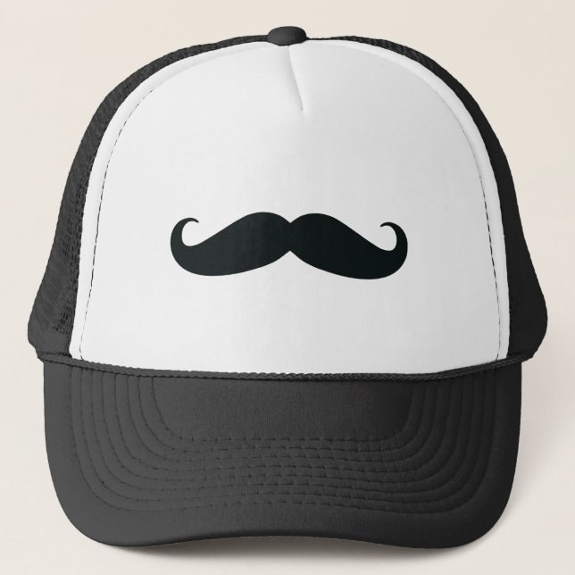 The Mustache Design Trucker Hat (Front)