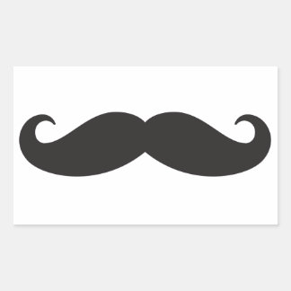 The mustache rectangular sticker