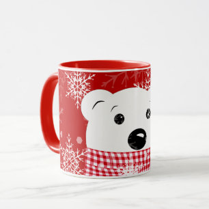 The muzzle of a polar bear, Christmas Mug