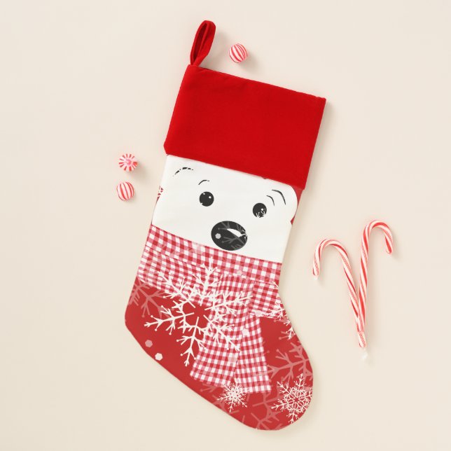 The muzzle of a polar bear, Christmas   Stocking (Front)