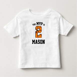 The MVP is 2 Basketball Sports Two 2nd Birthday Toddler T-shirt