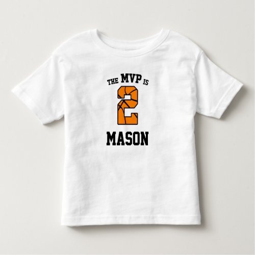 The MVP is 2 Basketball Sports Two 2nd Birthday Toddler T_shirt