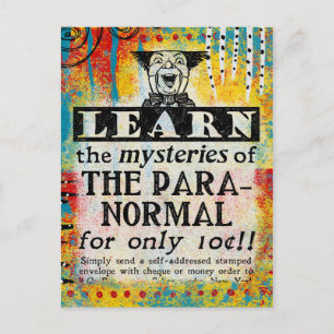 The Mysteries of The Paranormal - Funny Vintage Ad Postcard