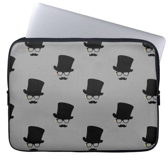 The Mysterious Man Pattern Art Laptop Sleeve (Front)