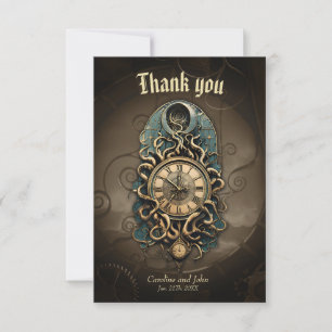 The mysterious steampunk movement thank you card