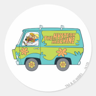 The Mystery Machine Left Side Classic Round Sticker