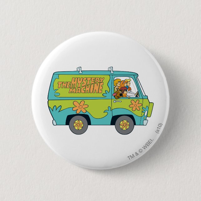 The Mystery Machine Right Side Pinback Button (Front)