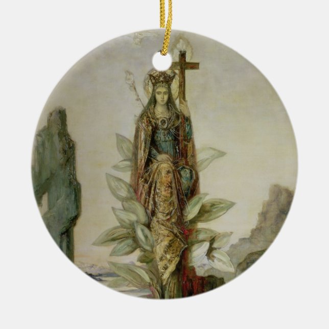 The Mystic Flower Ceramic Ornament (Front)