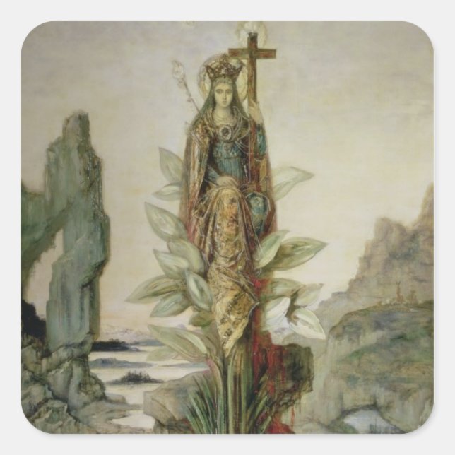 The Mystic Flower Square Sticker (Front)