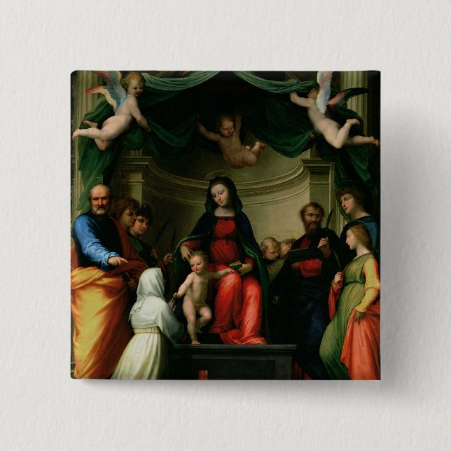 The Mystic Marriage of St. Catherine of Siena with Button (Front)
