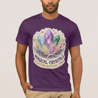 The Mystic Prism | Enchanted Crystal Cluster Graph T-Shirt