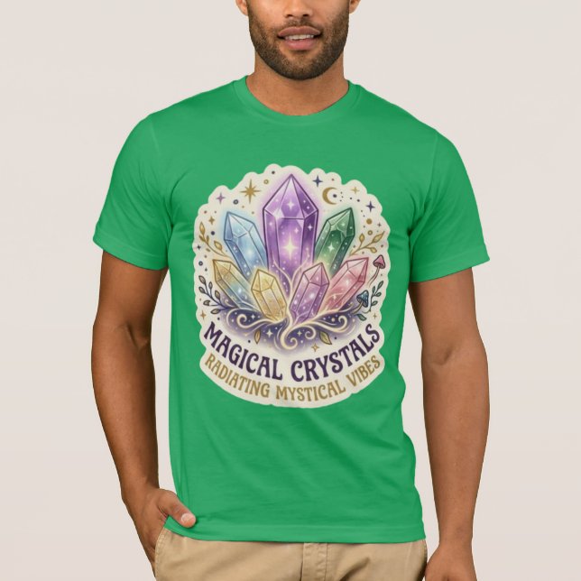 The Mystic Prism | Enchanted Crystal Cluster Graph T-Shirt (Front)