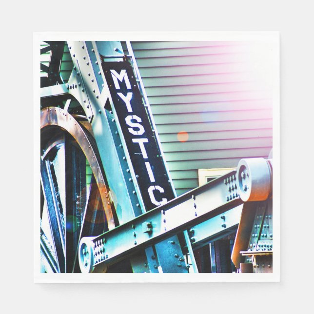 The Mystic River Drawbridge As I See It Paper Napkins (Front)