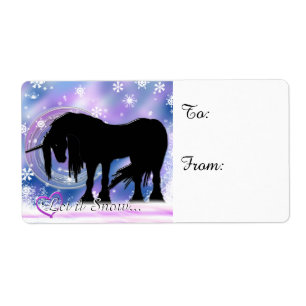 The Mystical Black Unicorn (Let It Snow) Label