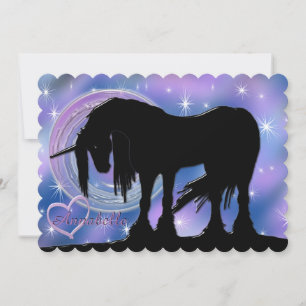 The Mystical Black Unicorn (Purple/Blue Blur) Card