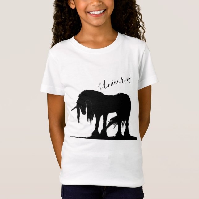 The Mystical Black Unicorn T-Shirt (Unicorns) (Front)