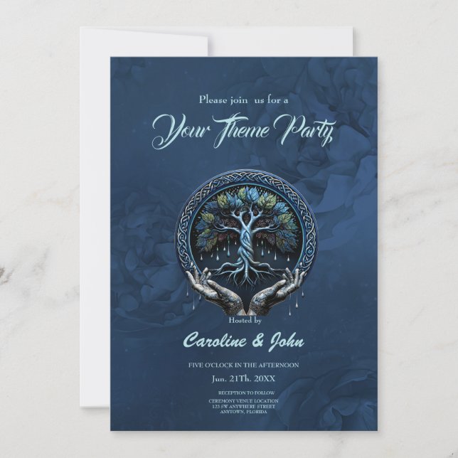  The mystical Celtic Tree of Life Invitation (Front)