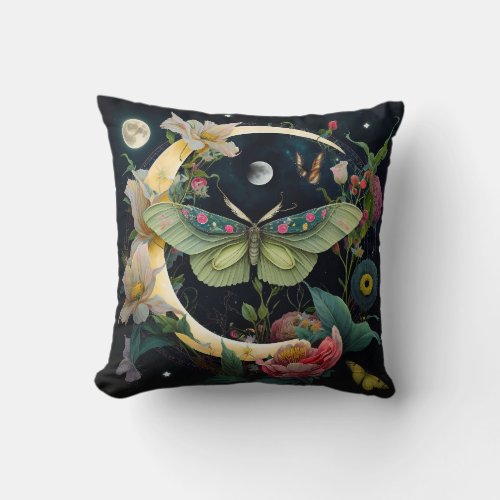 the mystical forces of nature throw pillow
