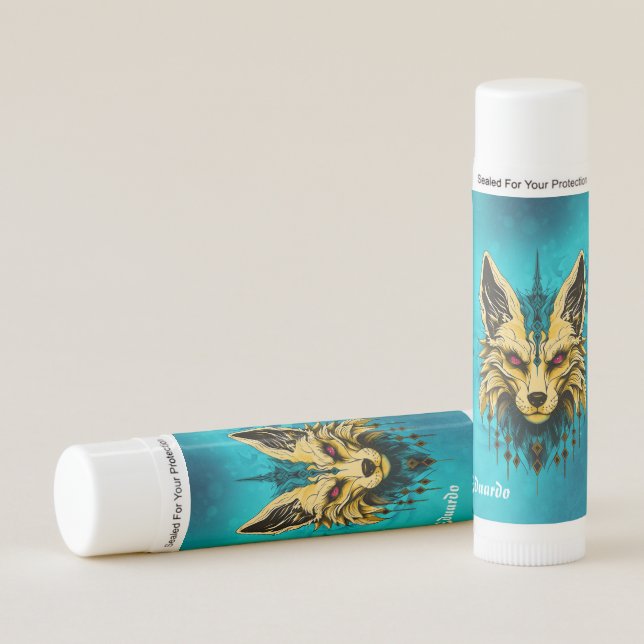 The mystical fox head, noble and mysterious.  lip balm (Front)