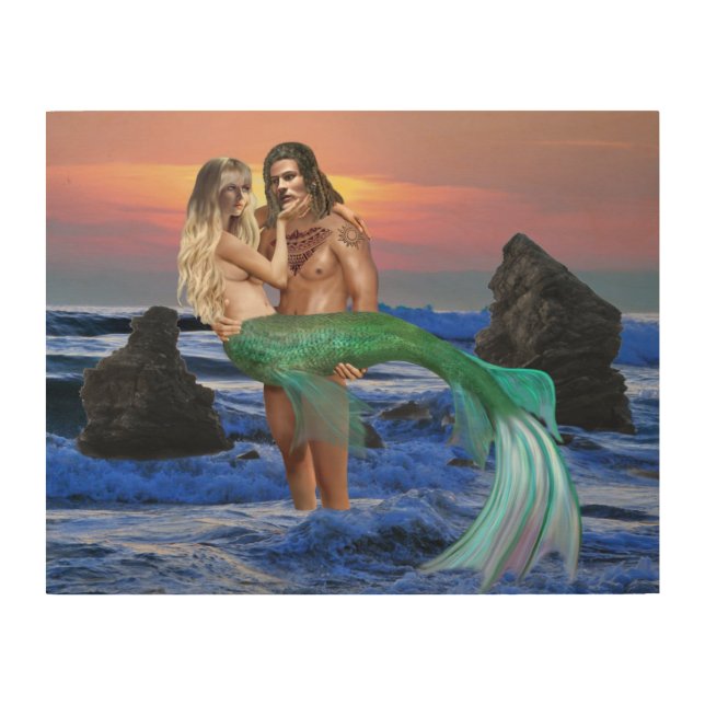 THE MYSTICAL MERMAID WOOD WALL ART (Front)