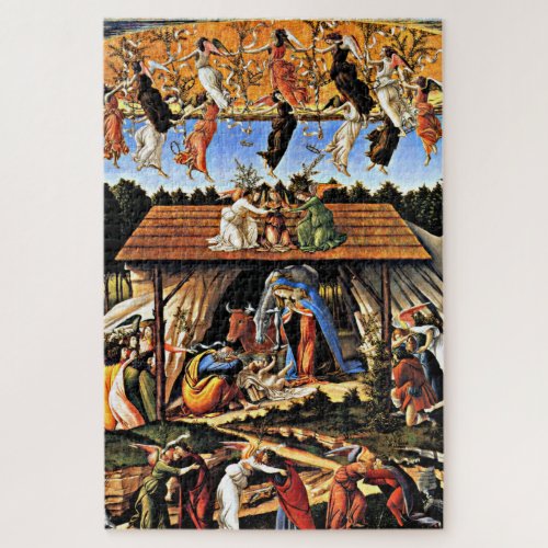 The Mystical Nativity fine art painting Jigsaw Puzzle