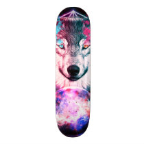 The Mystical Space Wolf Skateboard The Mystical Space Wolf Skateboard