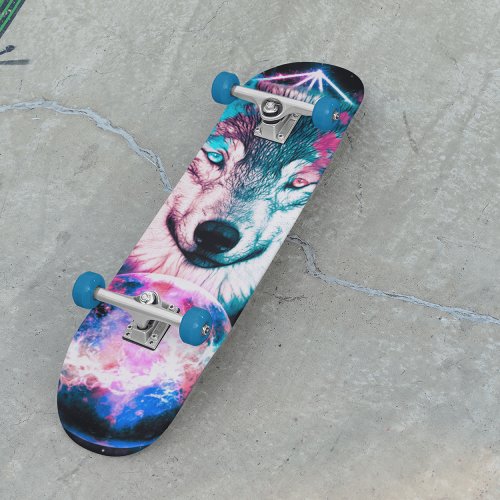 The Mystical Space Wolf Skateboard