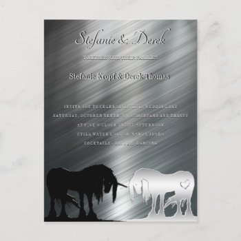 The Mystical Unicorn (metallic Lines) Postcard by Heart_Horses at Zazzle