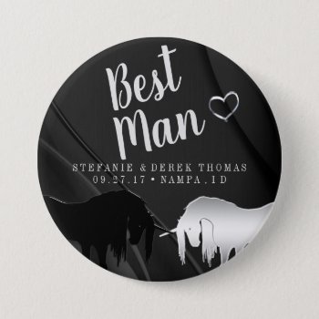 The Mystical Unicorn Wedding (best Man) Button by Heart_Horses at Zazzle