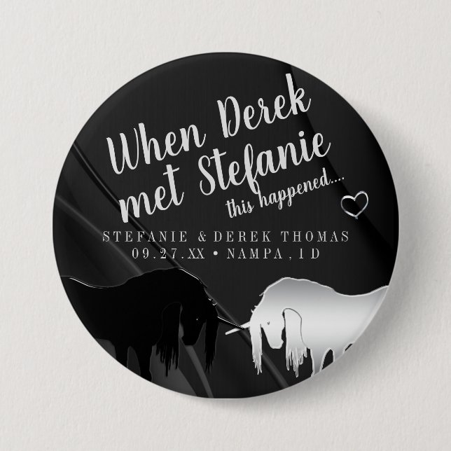 The Mystical Unicorn Wedding (When Husband met) Button (Front)