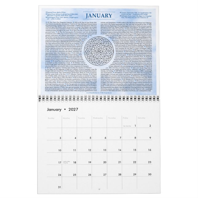 The Mystic's Wheel of the Year 2013 Calendar (Jan 2027)