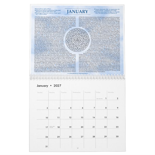 The Mystic's Wheel of the Year 2014 Calendar (Jan 2027)