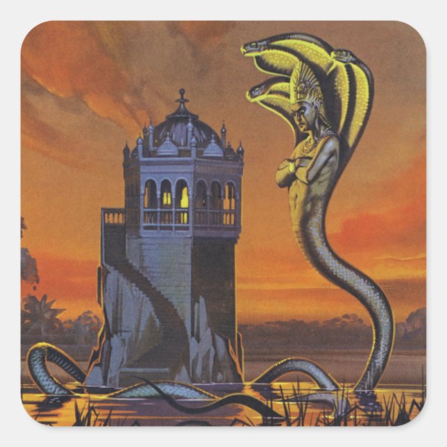 The Naga-King (colour litho) Square Sticker (Front)
