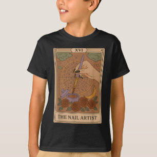 The Nail Artist Tarot Card Mystical Nail Tech Zodi T-Shirt