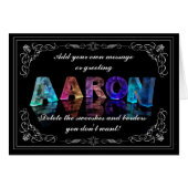 The Name Aaron in 3D Lights (Photograph) (Front Horizontal)