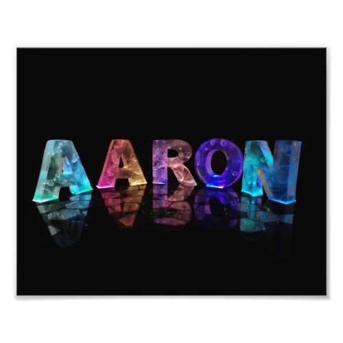The Name Aaron in Lights Photo Print