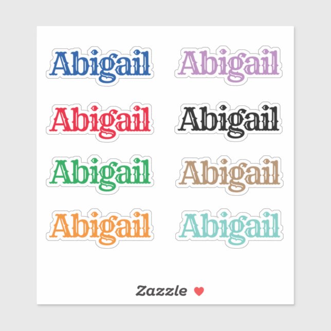 The Name Abigail Sticker (Sheet)