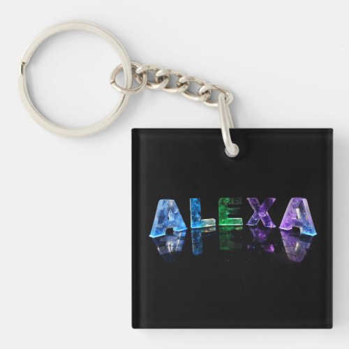 The Name Alexa in Lights Keychain