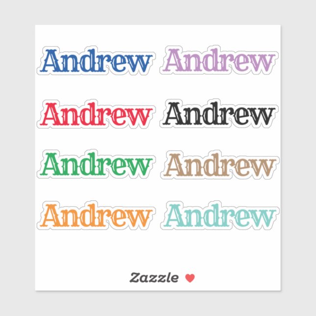 The Name Andrew Sticker (Sheet)