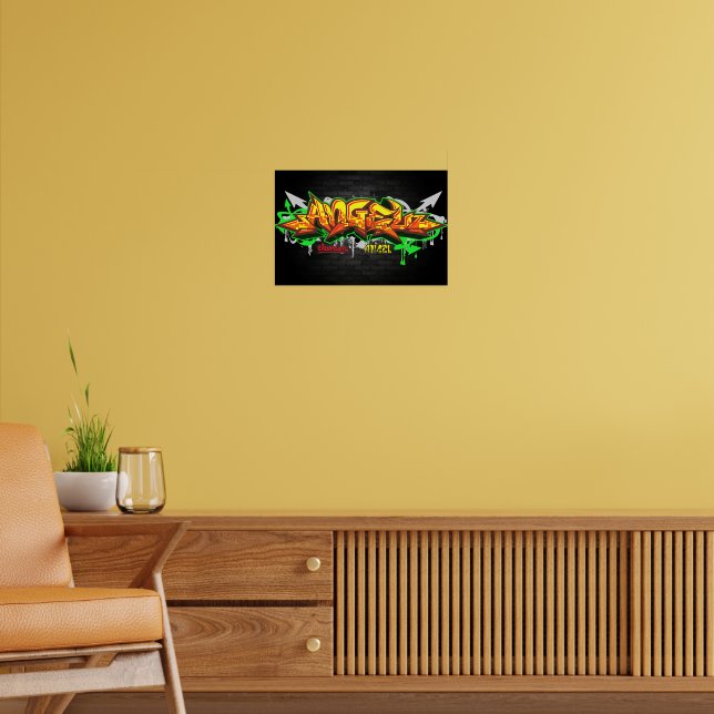 The name Angel in graffiti Poster | Zazzle