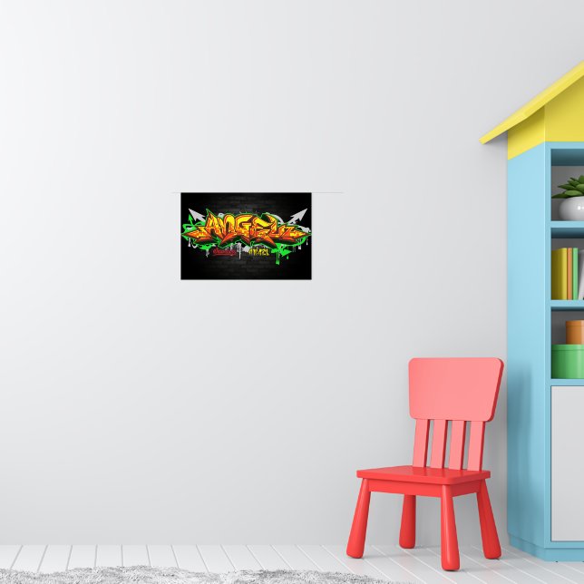 The name Angel in graffiti Poster | Zazzle