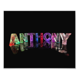 The Name Anthony in Lights Photo Print