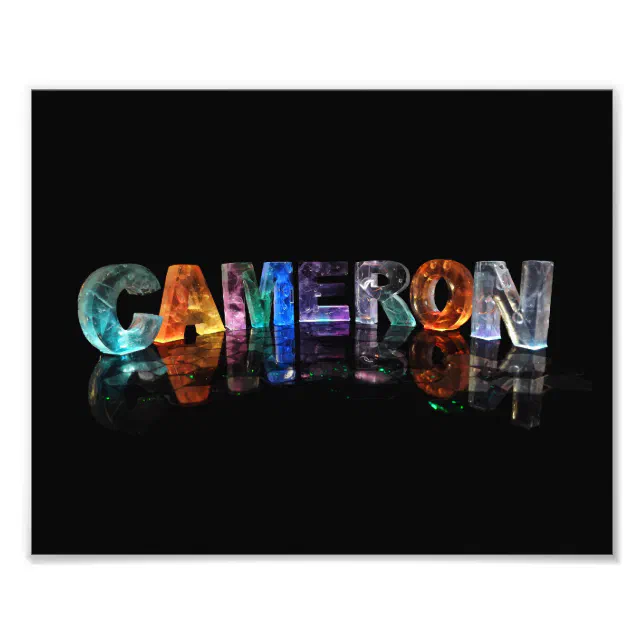 The Name Cameron in Fancy Letters Photo Print | Zazzle