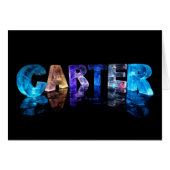 The Name Carter in 3D Lights (Front Horizontal)
