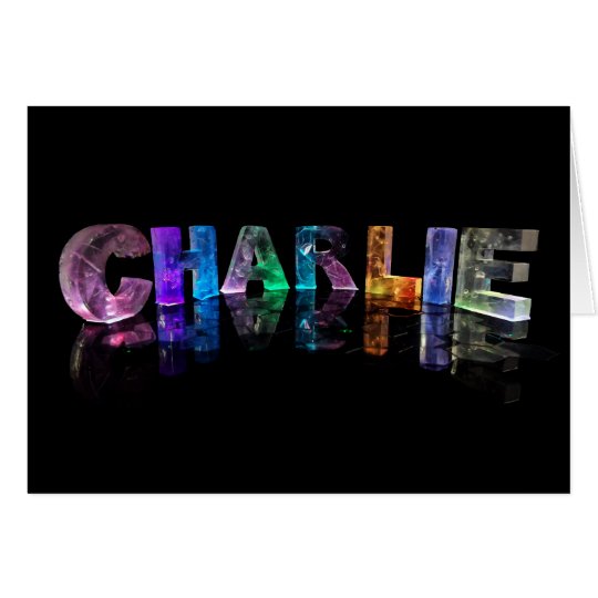 The Name Charlie in 3D Lights | Zazzle.com